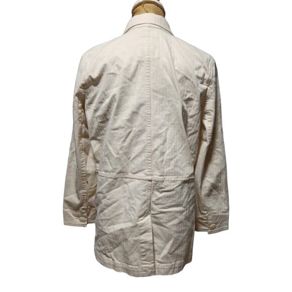 Madewell Khaki Cargo button down long line jacket A1074 size S - Picture 3 of 6